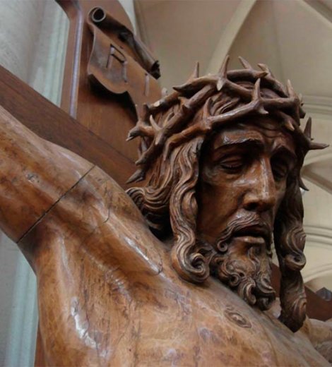 Cristo crucificado, detalle