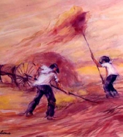 Trabajando al amanecer