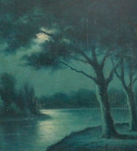 Paisaje nocturno de río