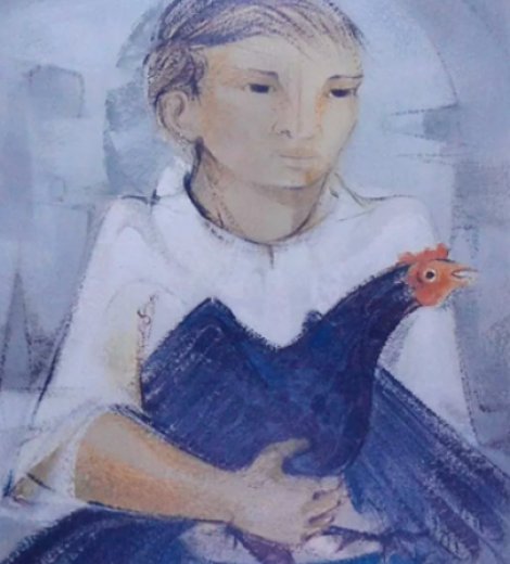 Niño y gallo 