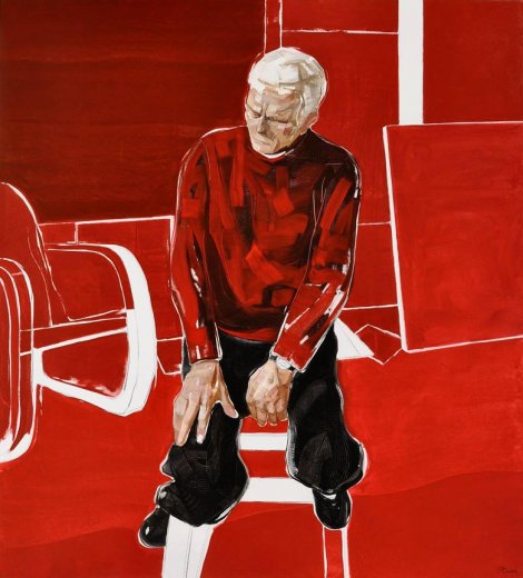 R. B. Kitaj en su estudio