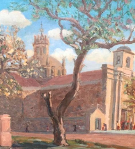 Paisaje con iglesia