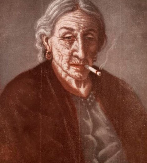 La vieja fumadora