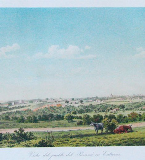 Vista del pueblo del Paraná en Entre Ríos