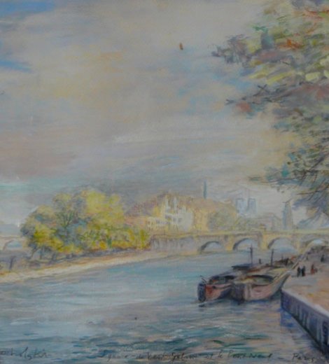 Paisaje de Pont Neuf, París