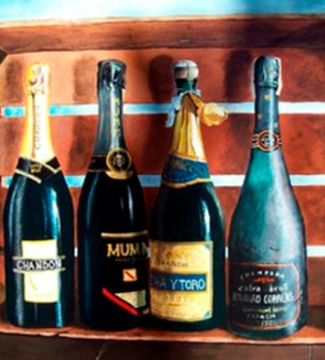 Botellas de champagne